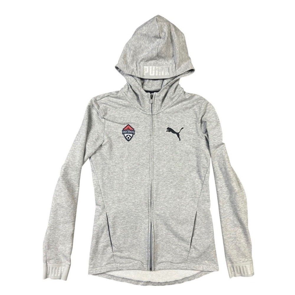 Puma Full Zip Hoodie LG Grey ESPN Disney Soccer Showcase FL Athletic Hooded‎ Top